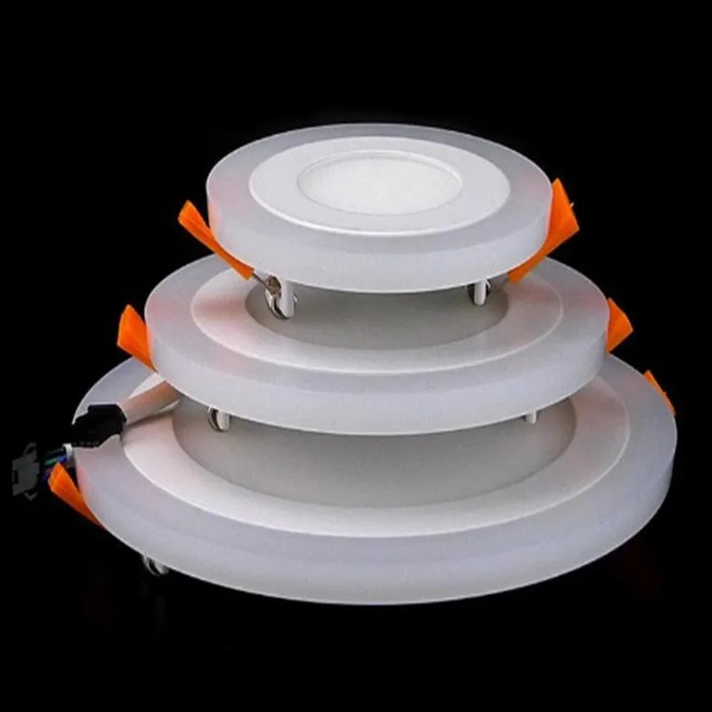 6W 9W 16W 24W led Ceiling Recessed panel Light Painel lamp home decoration round square Led Panel Downlight Blue+White