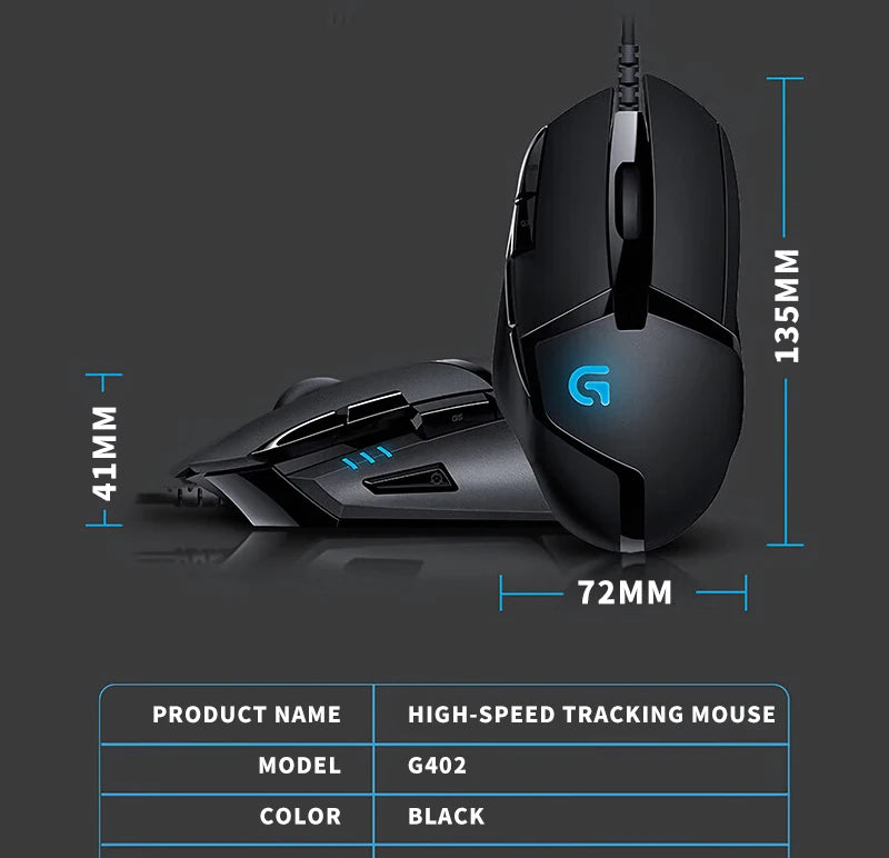 Logitech (G) G402 gaming mouse wired mouse