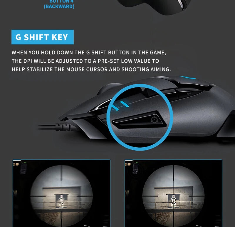 Logitech (G) G402 gaming mouse wired mouse
