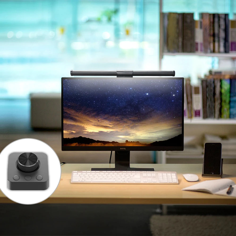 LED Monitor Screen Light Computer Monitor Light Bar with Remote Control Eye-Care Table Lamp Dimmable Screen Ambient Light Bar